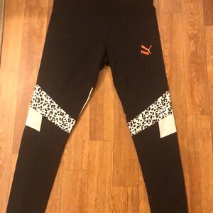 Puma Black and Orange Leggings
